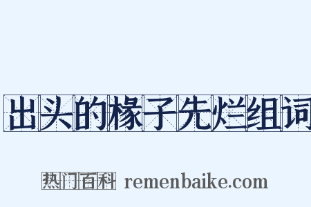 出头的椽子先烂组词是什么意思的图片